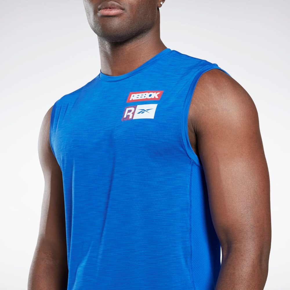 Reebok ACTIVCHILL Sleeveless T-Shirt Vector Blue | HI0492