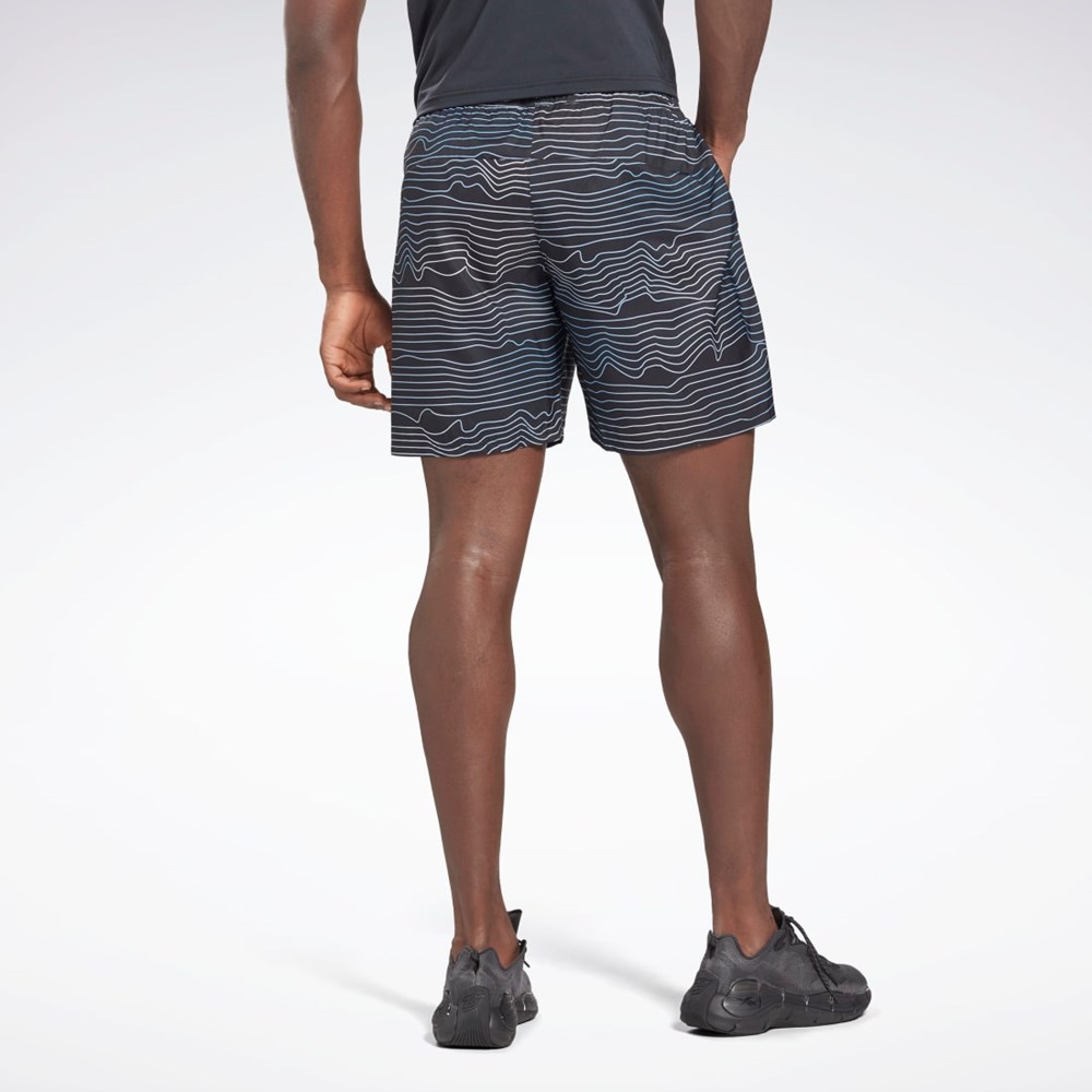 Reebok Allover Print Speed 2.0 Shorts Black | HA9046