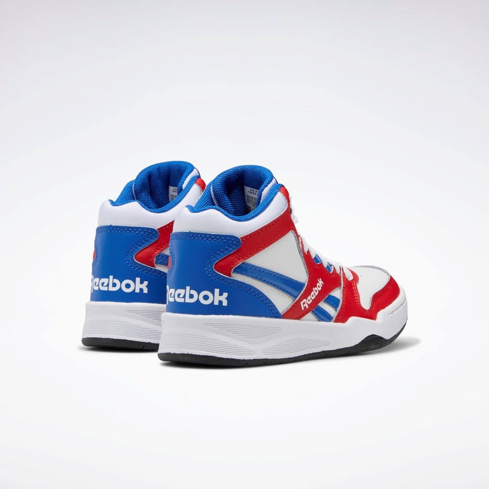 Reebok BB 4500 Court Shoes - Preschool Ftwr White / Vector Red / Vector Blue | GX1457