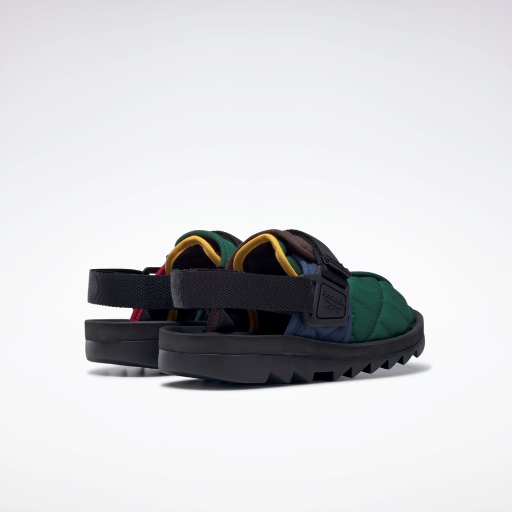 Reebok Beatnik Slides Batik Blue / Dark Brown / Flash Red | HQ6251