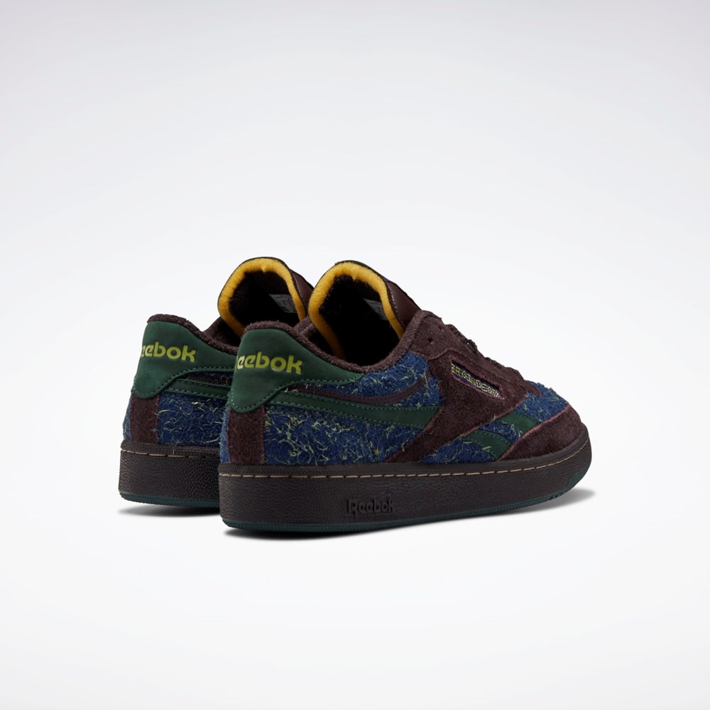 Reebok Braindead Club C Revenge Shoes Purple Abyss / Dark Forest F17-R / Batik Blue | GX9593