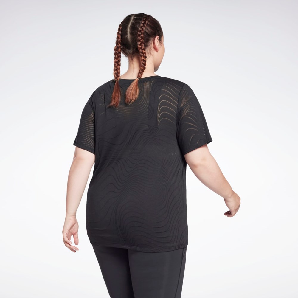 Reebok Burnout T-Shirt (Plus Size) Black | HB2047