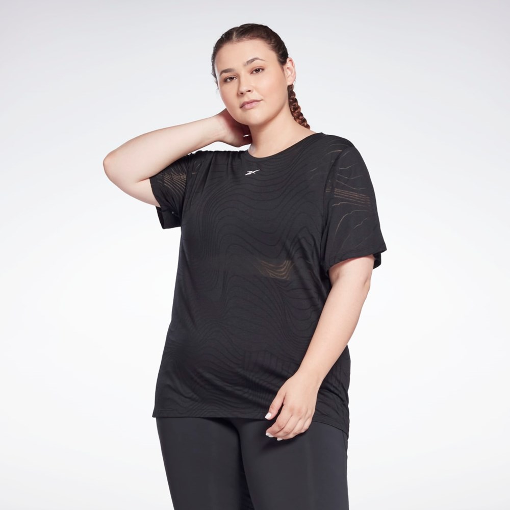 Reebok Burnout T-Shirt (Plus Size) Black | HB2047