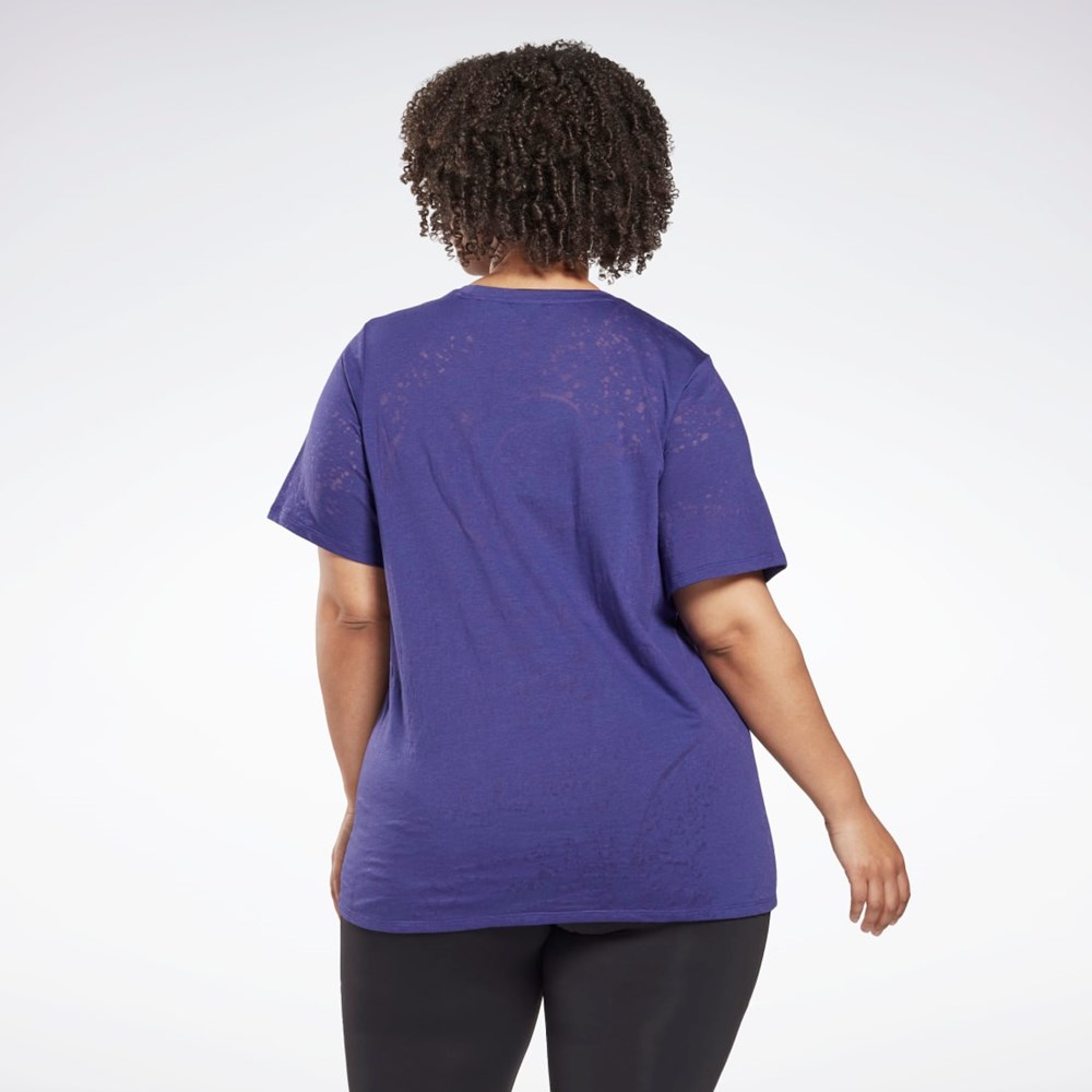 Reebok Burnout T-Shirt (Plus Size) Bold Purple | HL4343