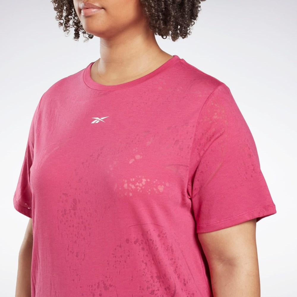 Reebok Burnout T-Shirt (Plus Size) Semi Proud Pink | HL4344