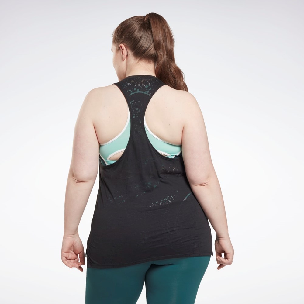 Reebok Burnout Tank Top (Plus Size) Black | HL4350