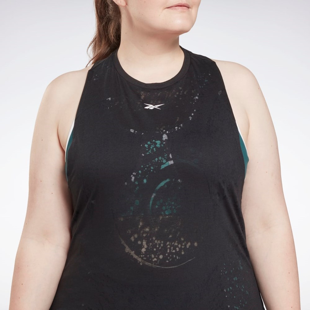 Reebok Burnout Tank Top (Plus Size) Black | HL4350