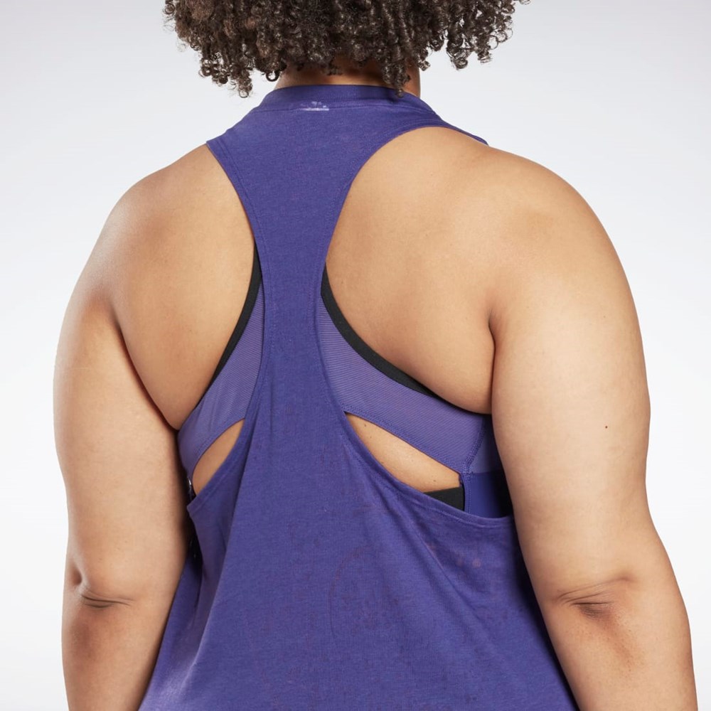 Reebok Burnout Tank Top (Plus Size) Bold Purple | HL4348