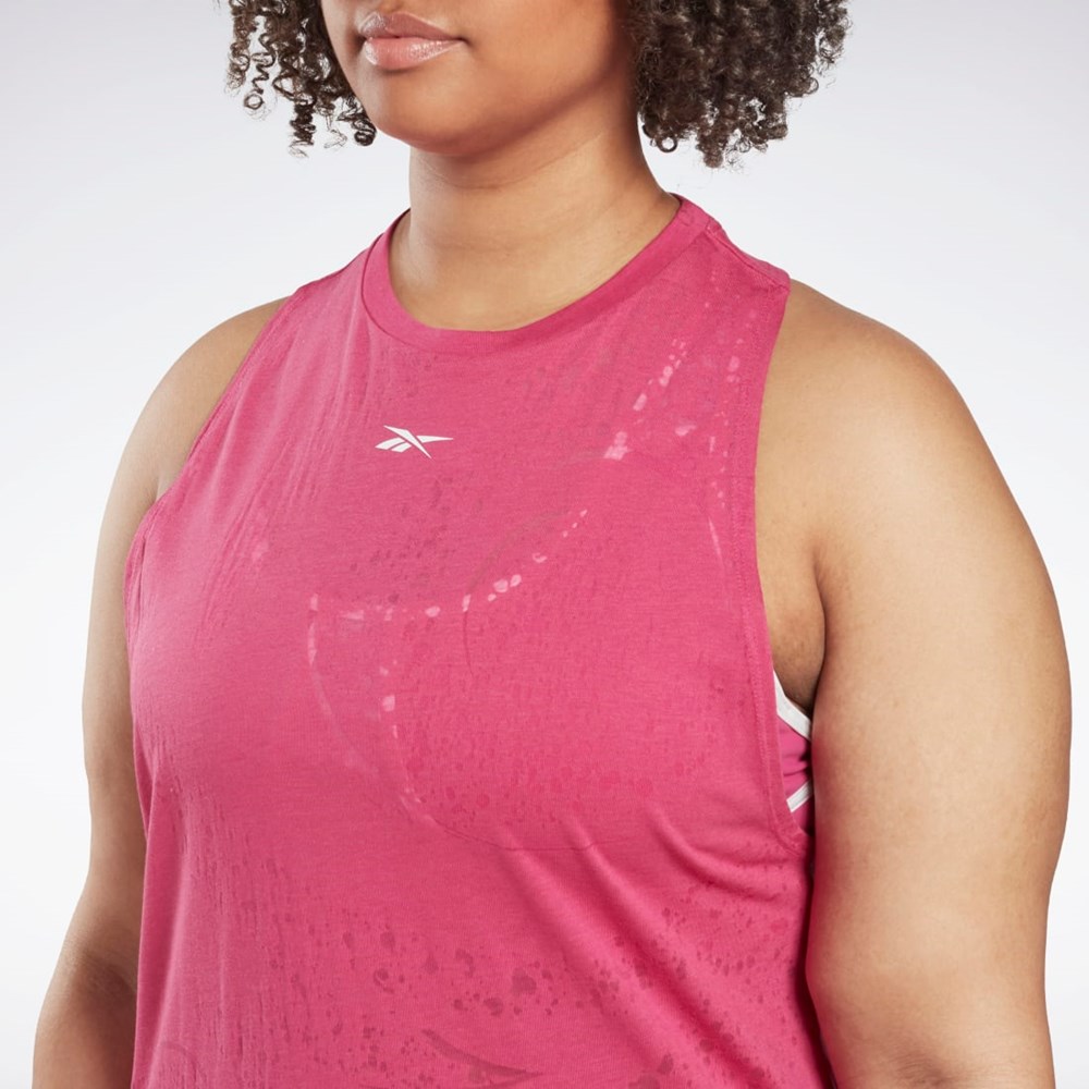 Reebok Burnout Tank Top (Plus Size) Semi Proud Pink | HL4349