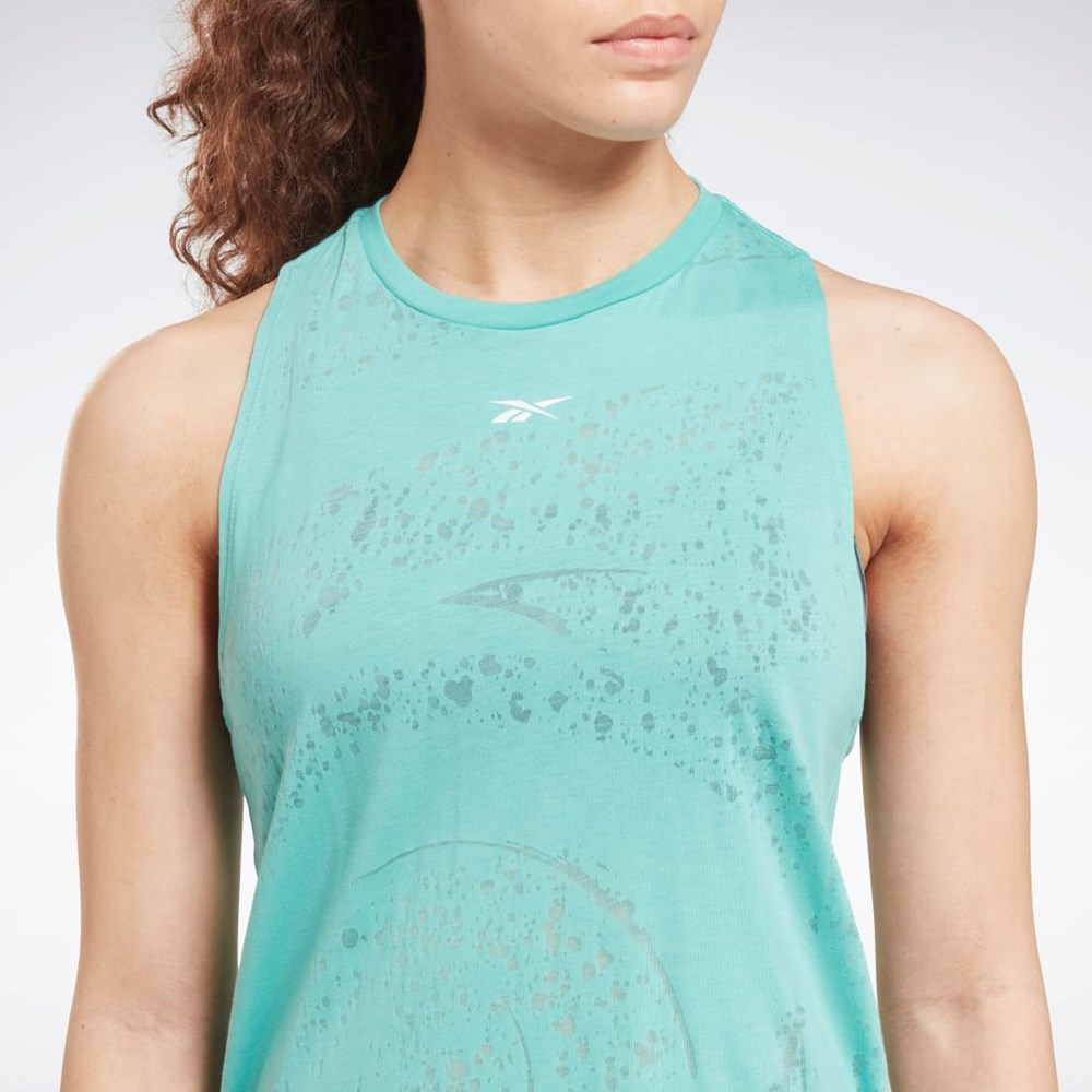 Reebok Burnout Tank Top Semi Classic Teal | HI4054