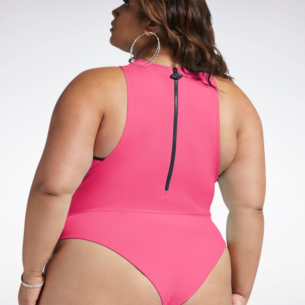 Reebok Cardi B Body Layer (Plus Size) Pink Fusion / Black | HS4282