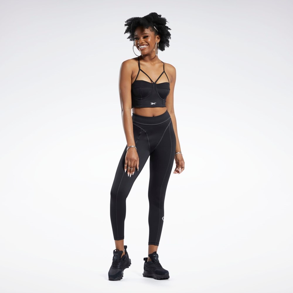 Reebok Cardi B Bralette Black / White | HS4294