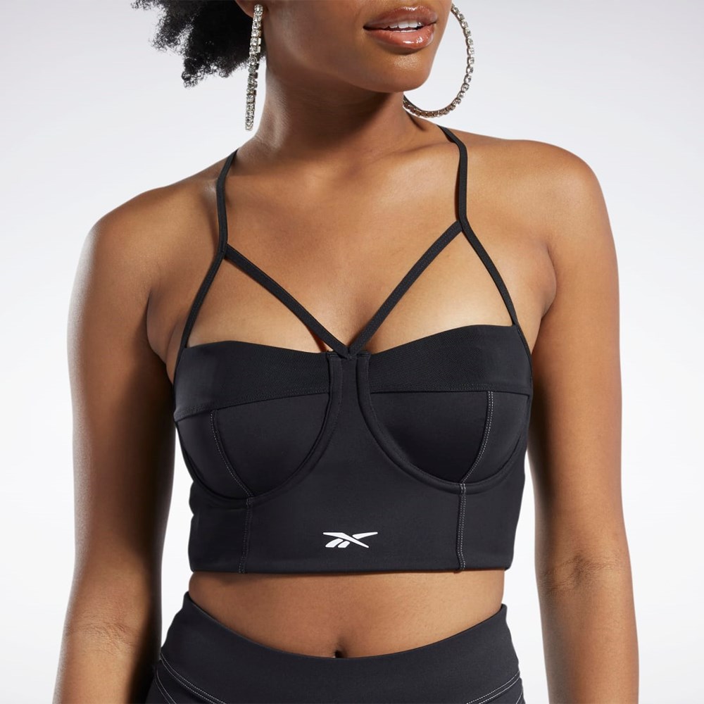 Reebok Cardi B Bralette Black / White | HS4294