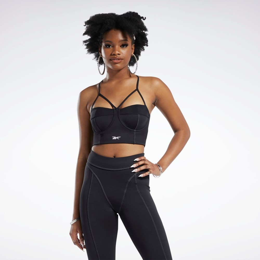 Reebok Cardi B Bralette Black / White | HS4294