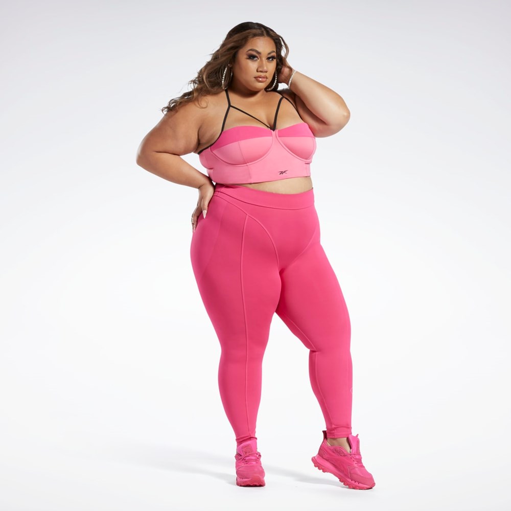 Reebok Cardi B Bralette (Plus Size) Astro Pink / Pink Fusion | HS4290