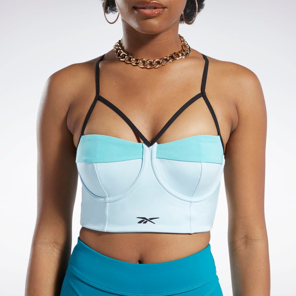 Reebok Cardi B Bralette Whisper Blue / Turquoise | HS4292