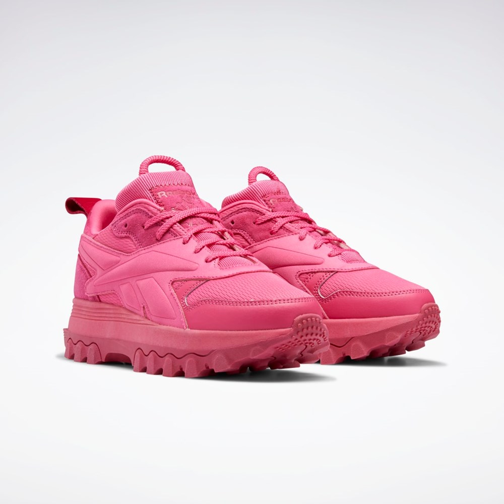 Reebok Cardi B Classic Leather V2 Shoes - Grade School Pink Fusion / Pink Fusion / Rugged Rose | GZ4260