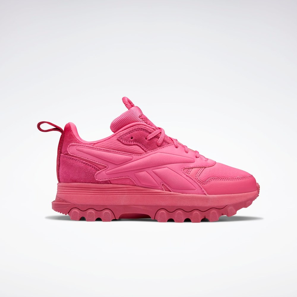 Reebok Cardi B Classic Leather V2 Shoes - Grade School Pink Fusion / Pink Fusion / Rugged Rose | GZ4260