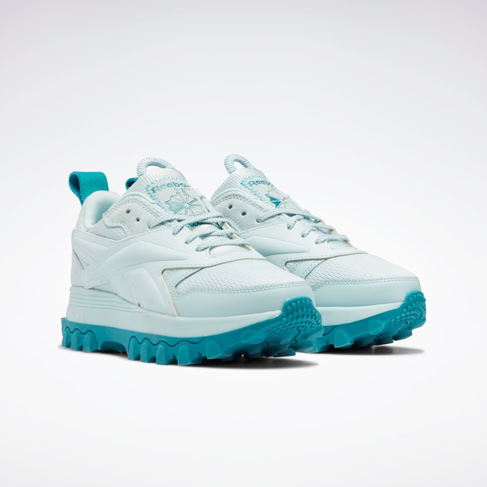 Reebok Cardi B Classic Leather V2 Shoes - Grade School Whisper Blue / Whisper Blue / Seaport Teal | GZ4261