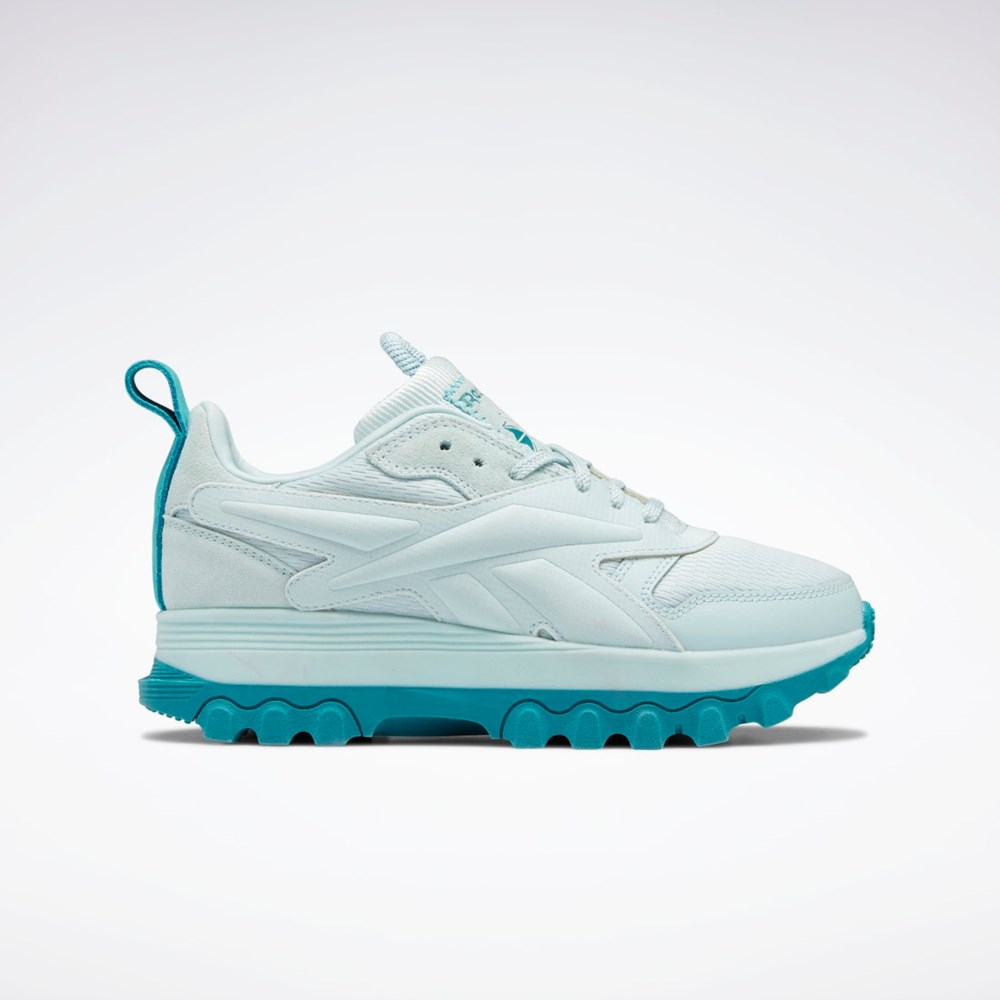 Reebok Cardi B Classic Leather V2 Shoes - Grade School Whisper Blue / Whisper Blue / Seaport Teal | GZ4261