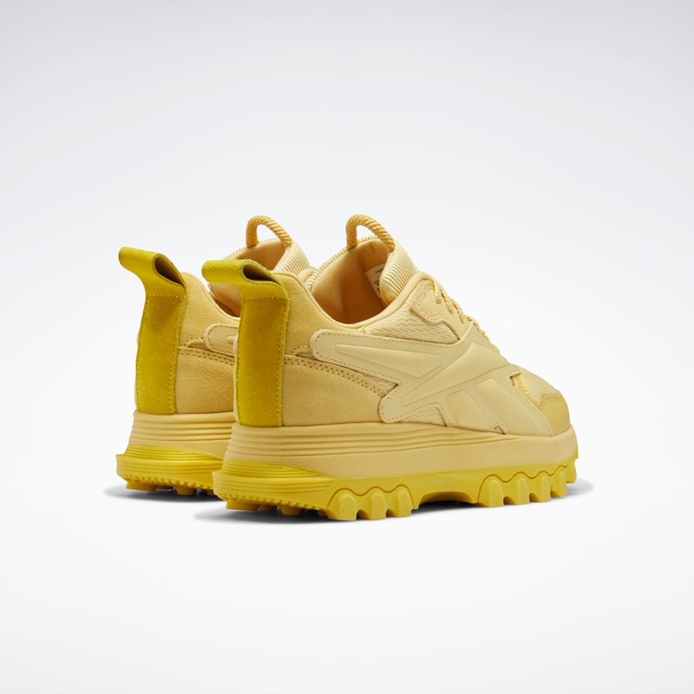 Reebok Cardi B Classic Leather V2 Shoes - Grade School Weathered Yellow / Weathered Yellow / Utility Yellow | GZ4263