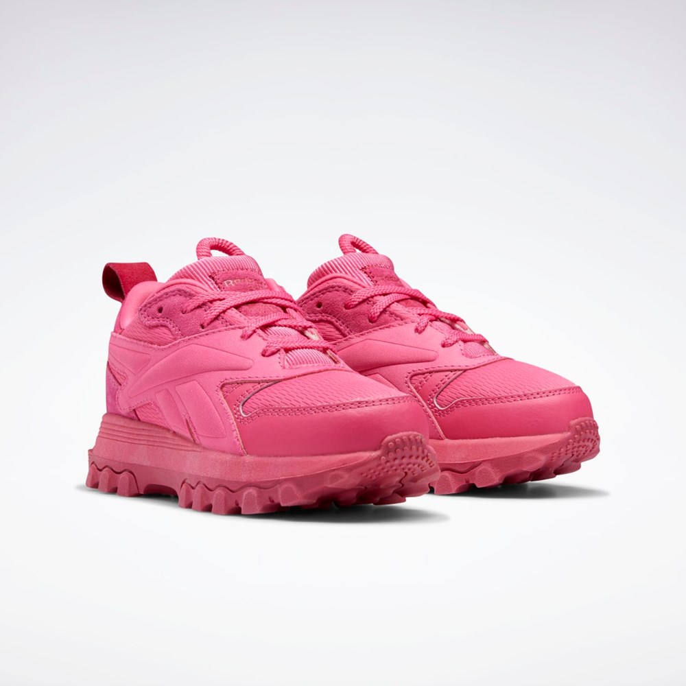 Reebok Cardi B Classic Leather V2 Shoes - Preschool Pink Fusion / Pink Fusion / Rugged Rose | GZ4267