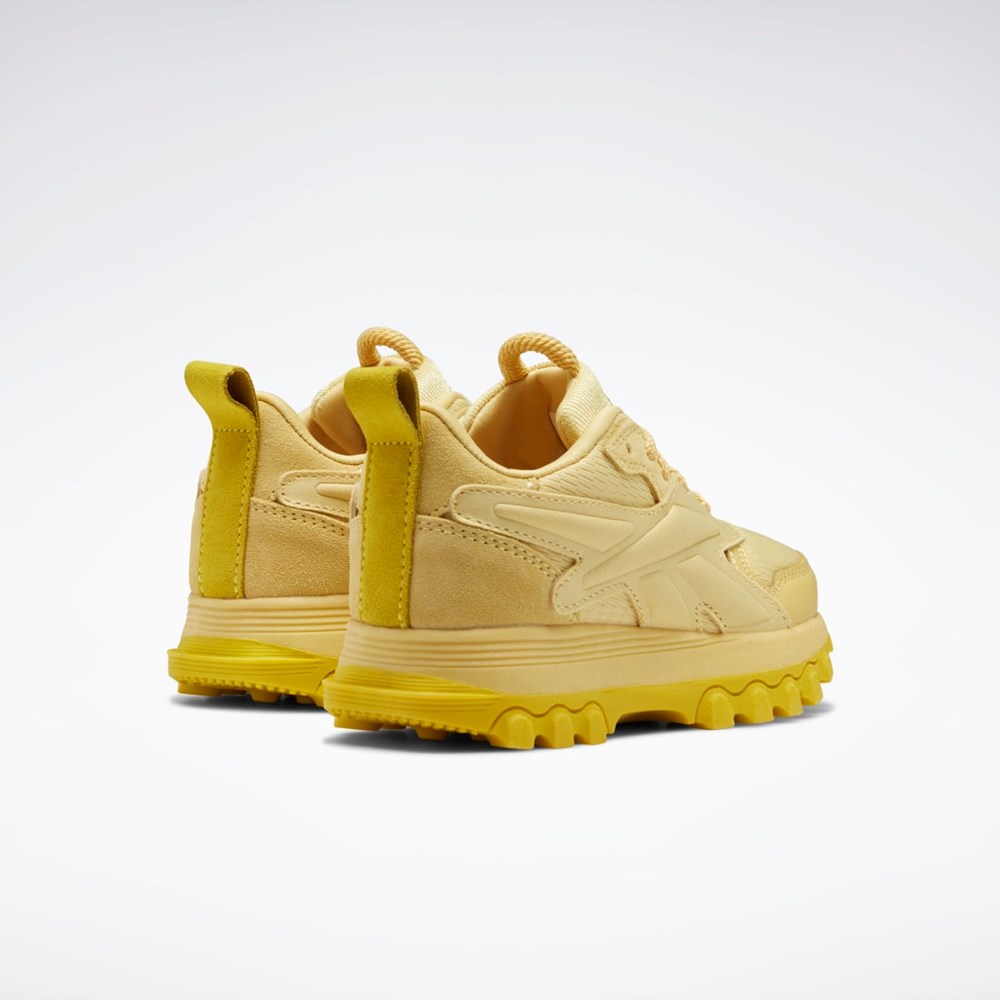 Reebok Cardi B Classic Leather V2 Shoes - Preschool Weathered Yellow / Weathered Yellow / Utility Yellow | GZ4269