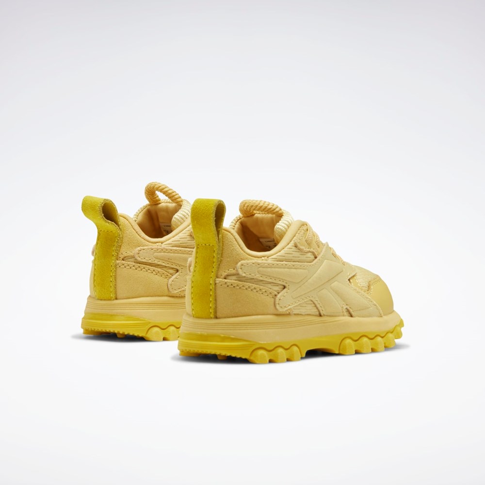 Reebok Cardi B Classic Leather V2 Shoes - Toddler Weathered Yellow / Weathered Yellow / Utility Yellow | GZ4273