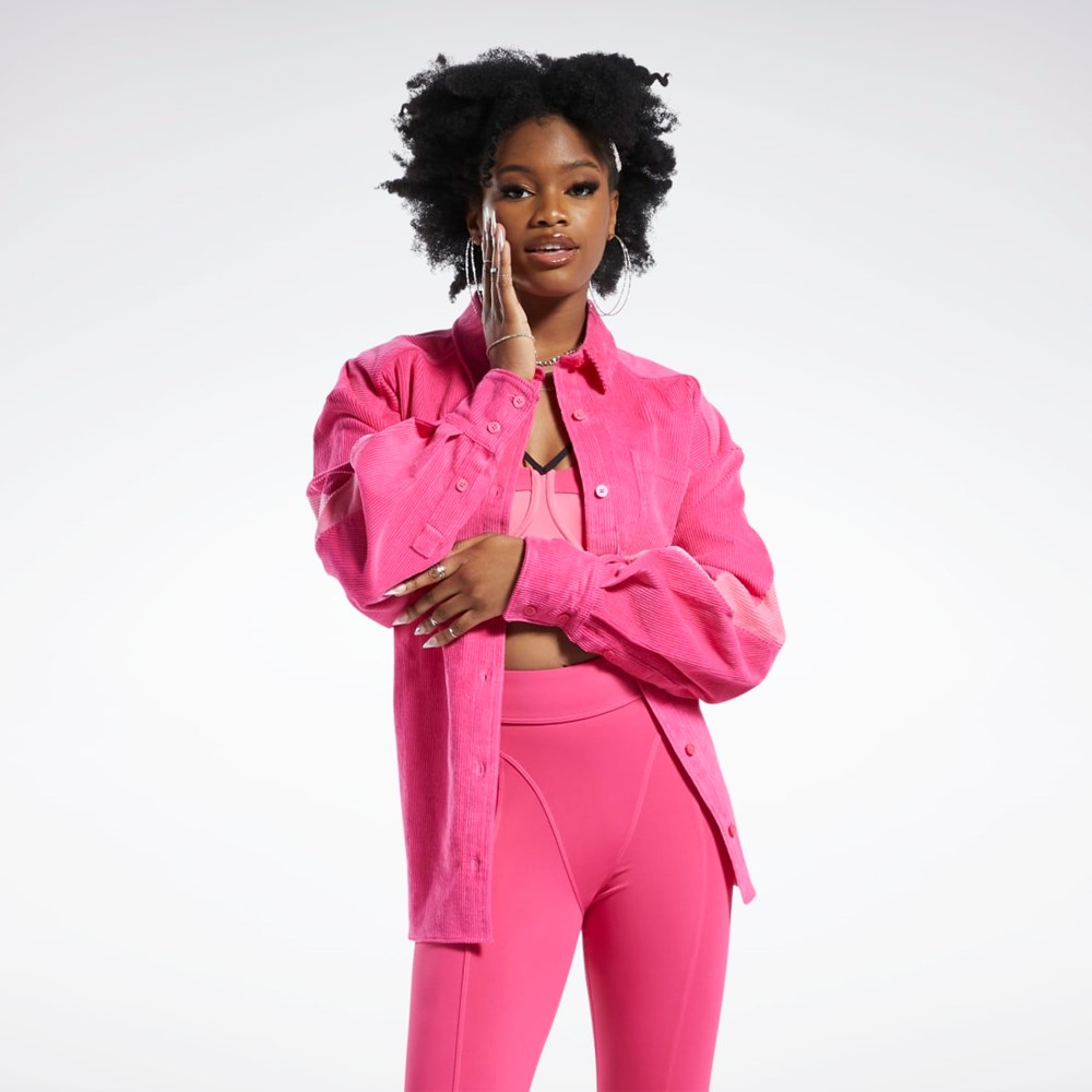 Reebok Cardi B Corduroy Cover-Up Pink Fusion | HL1749