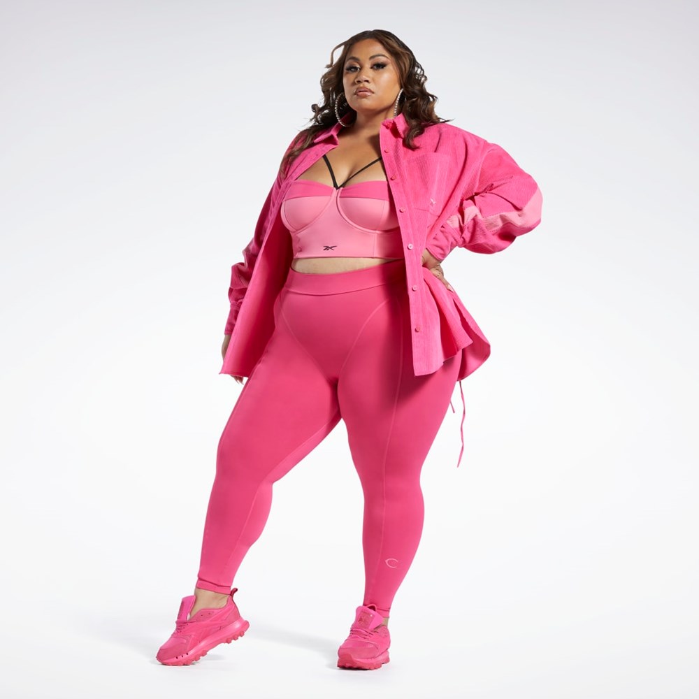 Reebok Cardi B Corduroy Cover-Up (Plus Size) Pink Fusion | HL1748