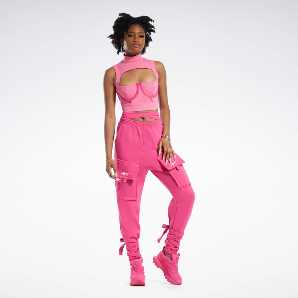 Reebok Cardi B Crop Top Astro Pink / Pink Fusion | HS4313