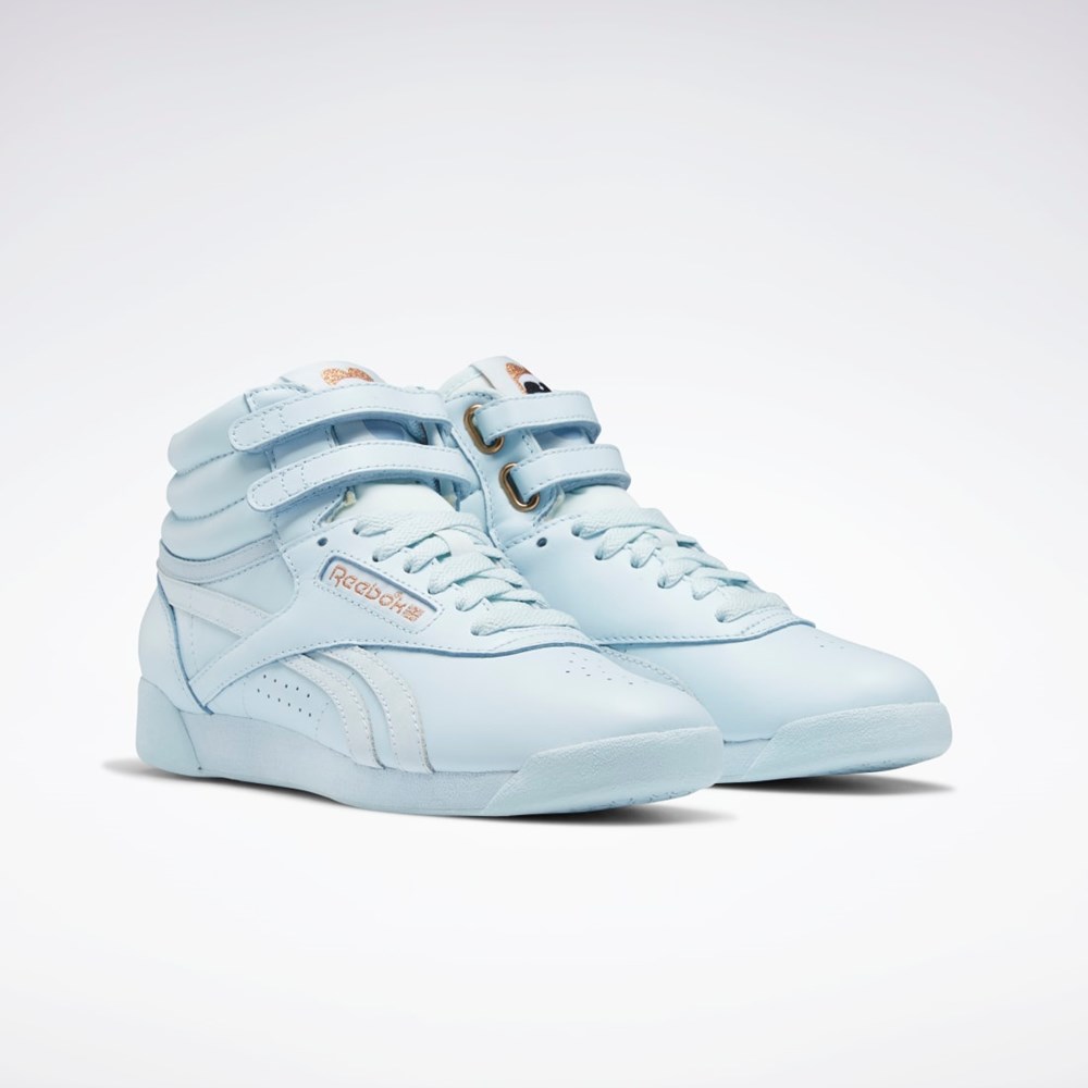 Reebok Cardi B Freestyle Hi Shoes Glass Blue / Glass Blue / Glass Blue | GV6615