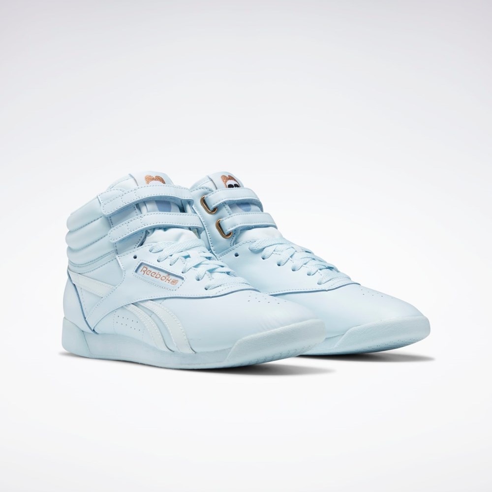 Reebok Cardi B Freestyle Hi Shoes Glass Blue / Glass Blue / Glass Blue | GX7173