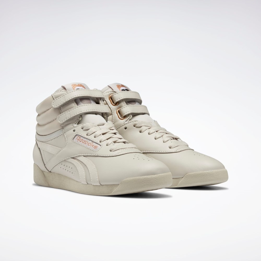 Reebok Cardi B Freestyle Hi Shoes Moonstone / Boulder Grey / Ftwr White | GV6614