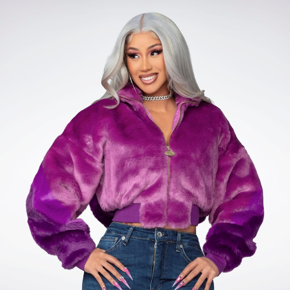 Reebok Cardi B Fur Ombre Jacket (Unisex) Ultraberry | HI5696