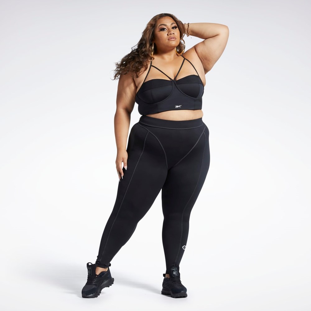 Reebok Cardi B High-Rise Tights (Plus Size) Black | HH9131