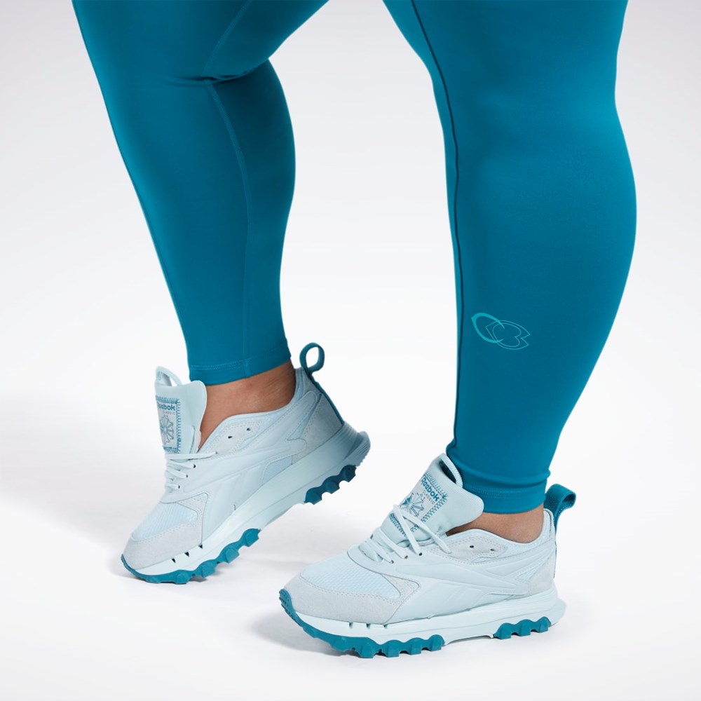 Reebok Cardi B High-Rise Tights (Plus Size) Seaport Teal | HH9132