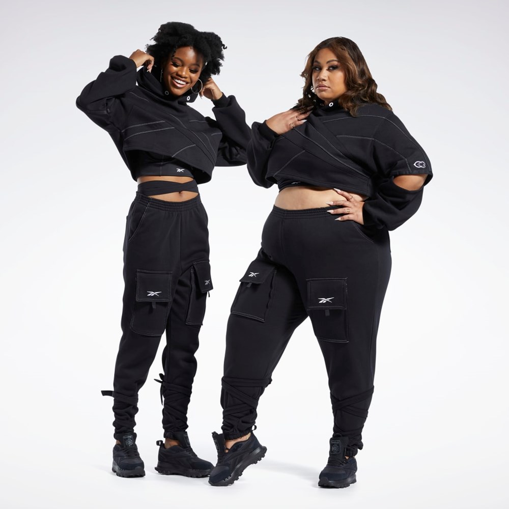 Reebok Cardi B Knit Hoodie Black / Black | HS4307