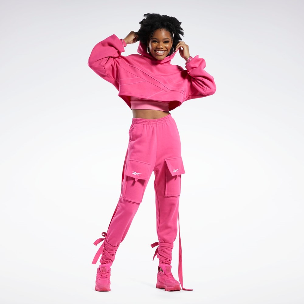 Reebok Cardi B Knit Hoodie Pink Fusion / Pink Fusion | HS4309