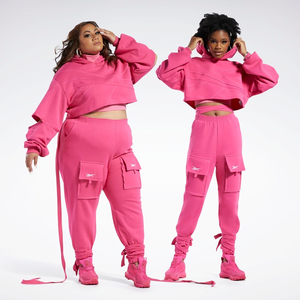 Reebok Cardi B Knit Hoodie Pink Fusion / Pink Fusion | HS4309