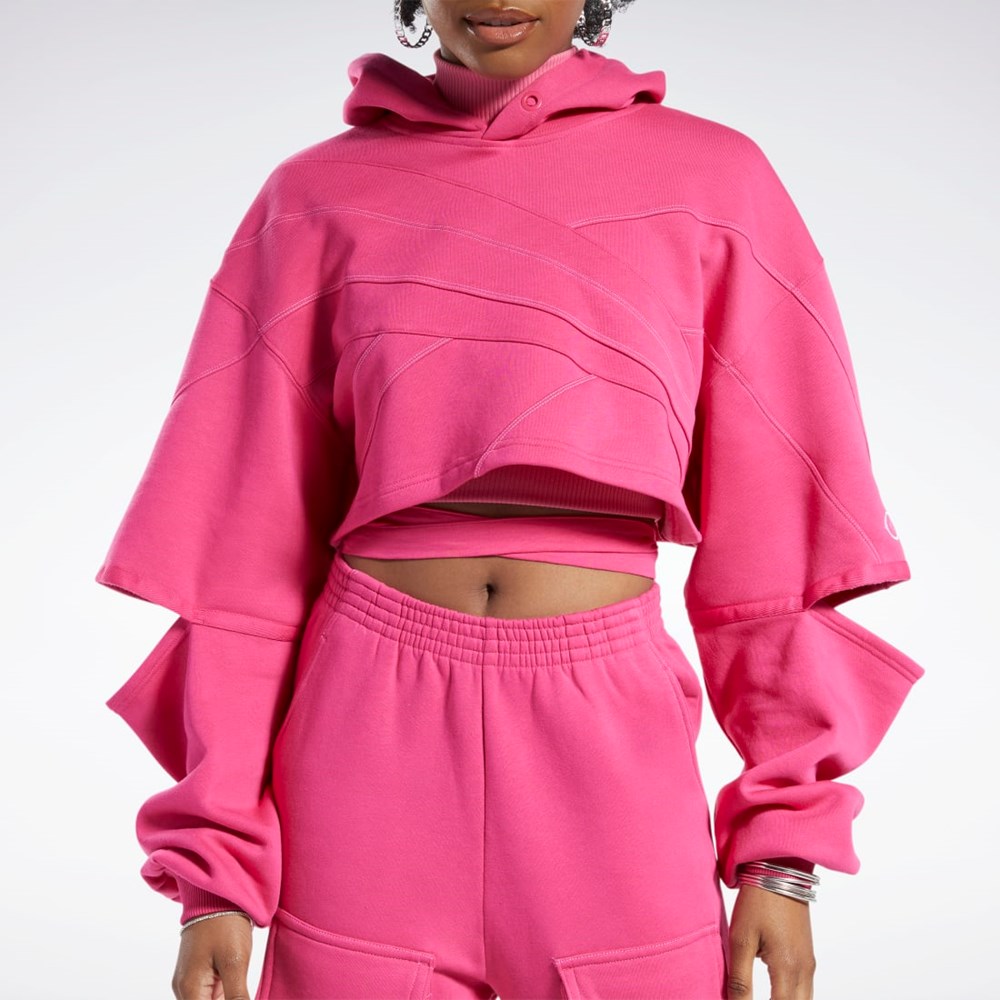 Reebok Cardi B Knit Hoodie Pink Fusion / Pink Fusion | HS4309