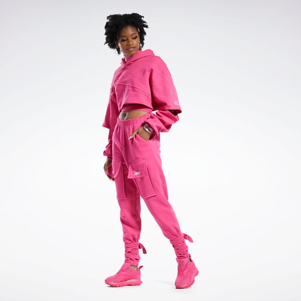 Reebok Cardi B Knit Pants Pink Fusion | HH9146