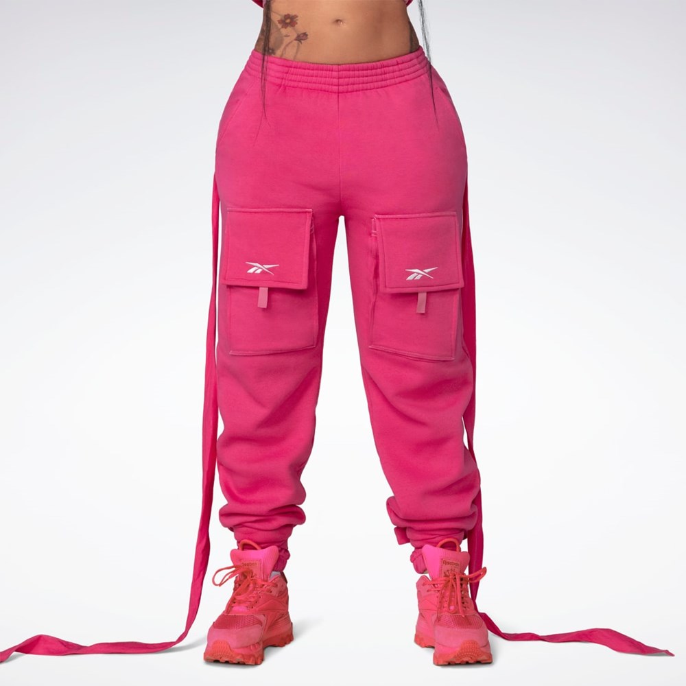 Reebok Cardi B Knit Pants Pink Fusion | HH9146