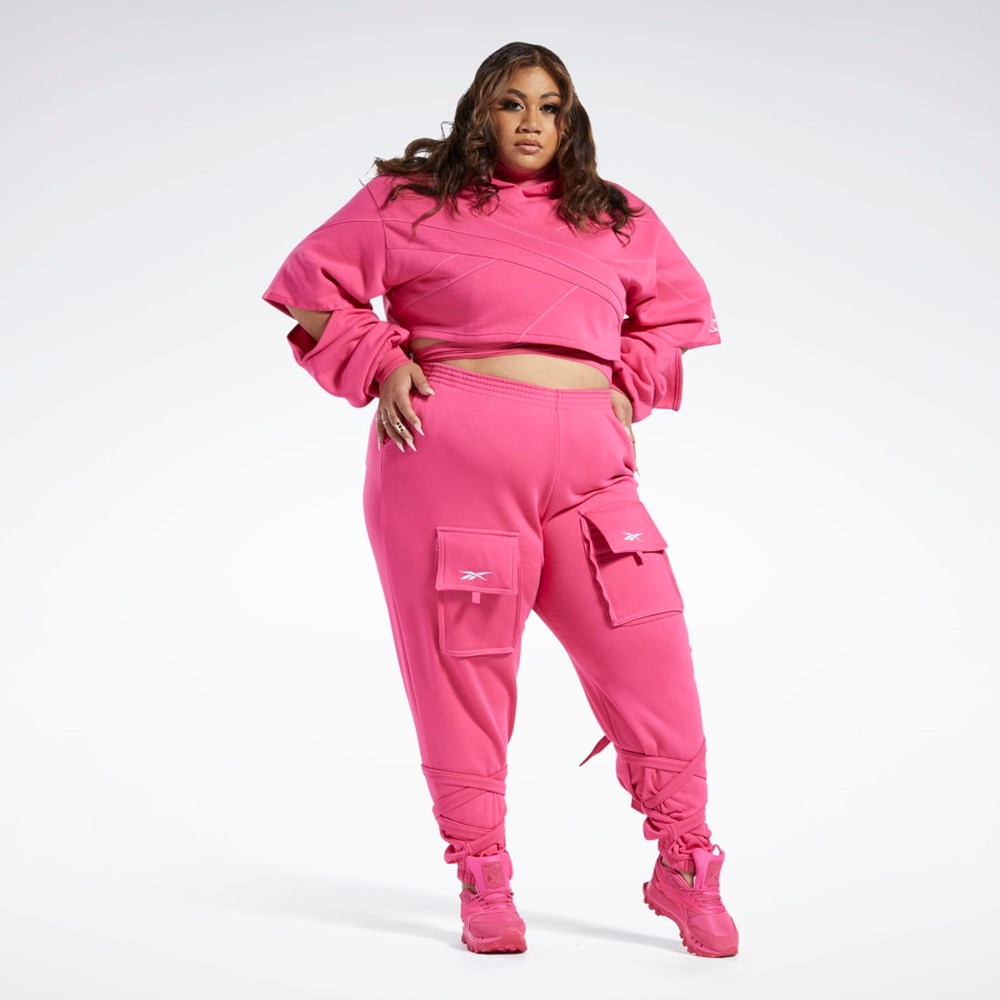 Reebok Cardi B Knit Pants (Plus Size) Pink Fusion | HH9144