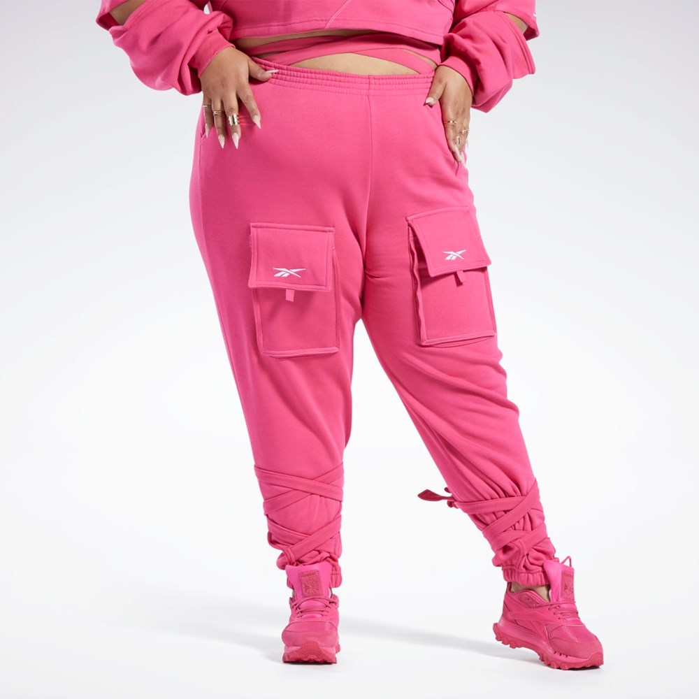 Reebok Cardi B Knit Pants (Plus Size) Pink Fusion | HH9144