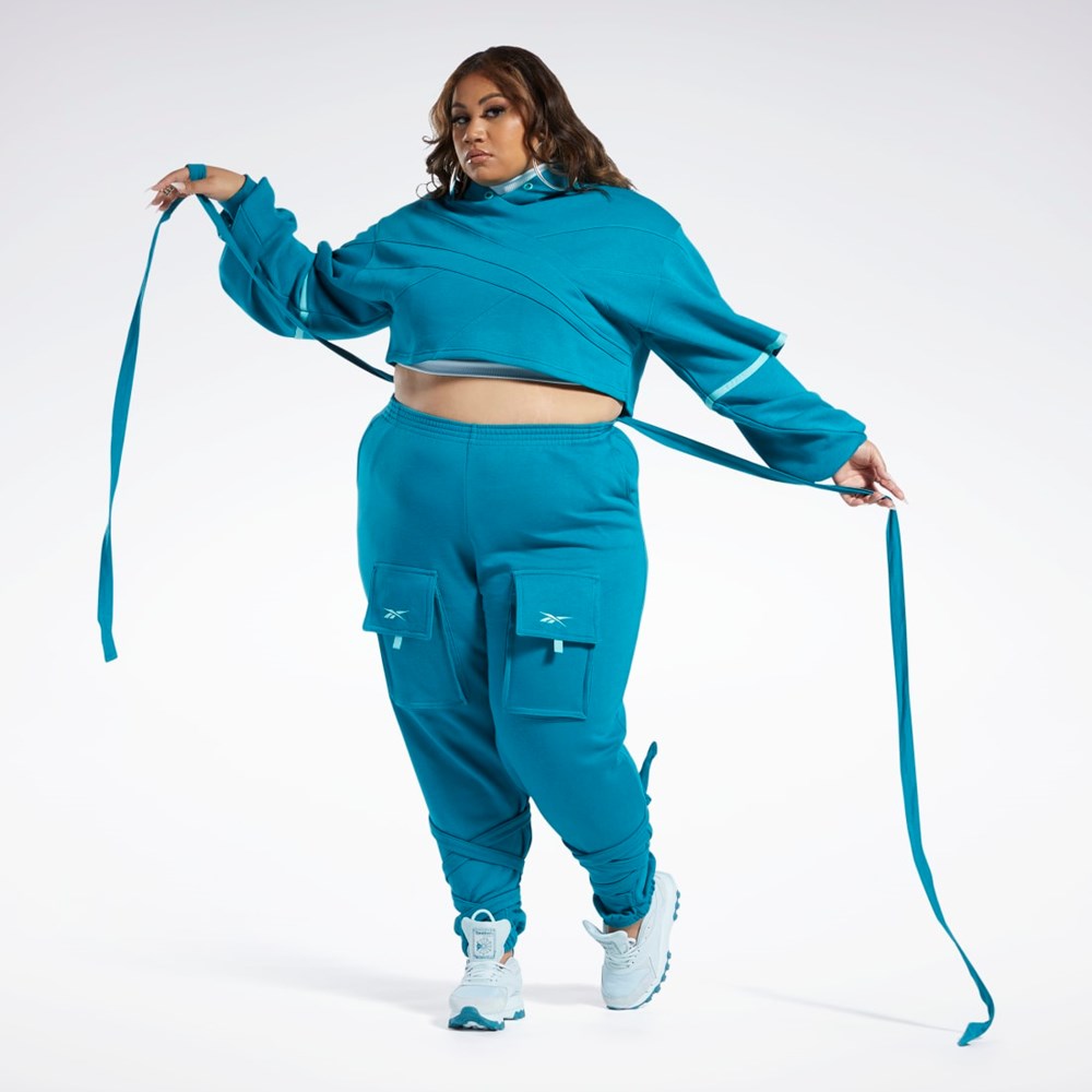 Reebok Cardi B Knit Pants (Plus Size) Seaport Teal | HH9142