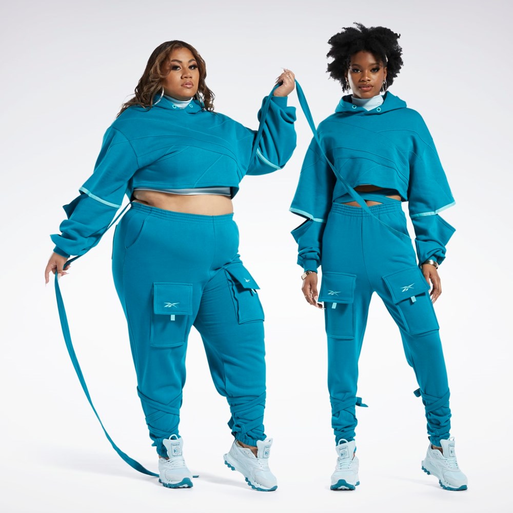 Reebok Cardi B Knit Pants (Plus Size) Seaport Teal | HH9142