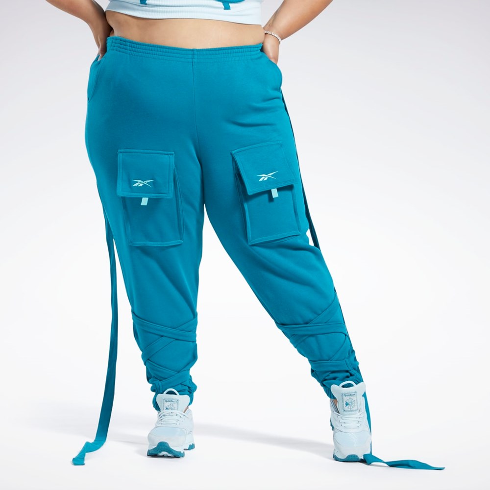 Reebok Cardi B Knit Pants (Plus Size) Seaport Teal | HH9142