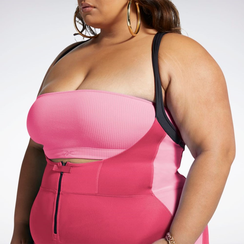 Reebok Cardi B Leotard (Plus Size) Pink Fusion | HH9106