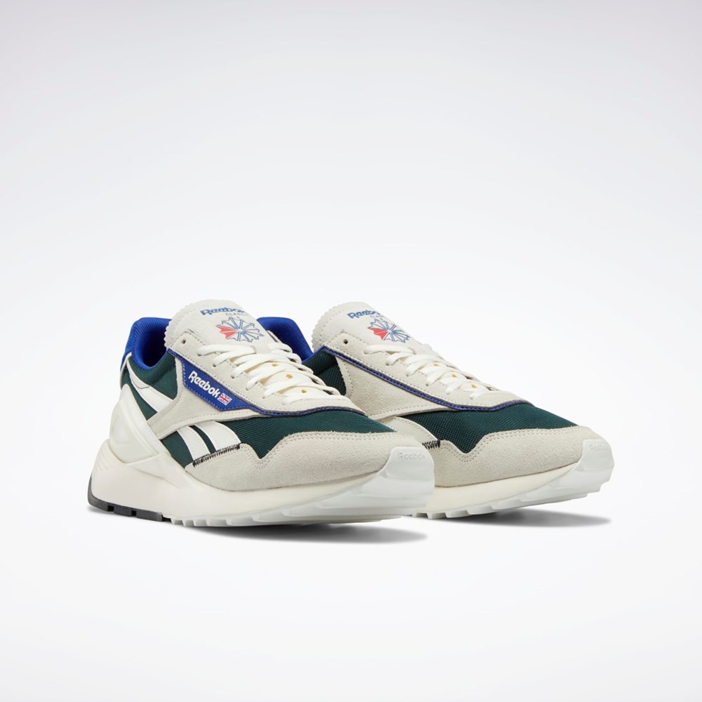 Reebok Classic Leather Legacy AZ Shoes Chalk / Forest Green / Classic Cobalt | GX9347